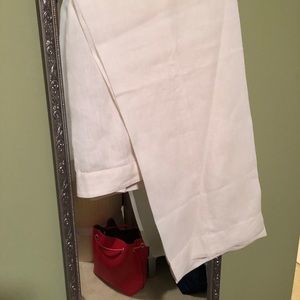 White linen pant